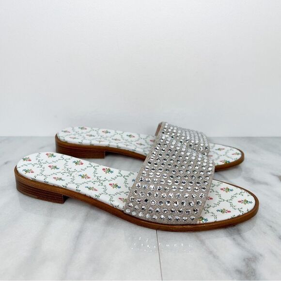 Hill House Silver Studded Slide Sandals - The City Slide - Picture 7 of 14